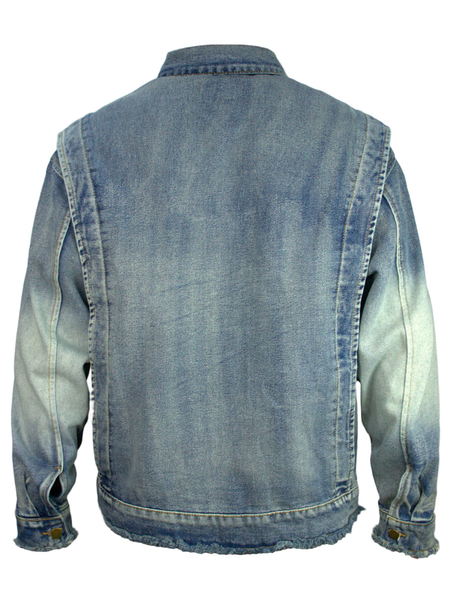 Куртка Джинсовая Синяя - фото 2 - rockbunker.ru