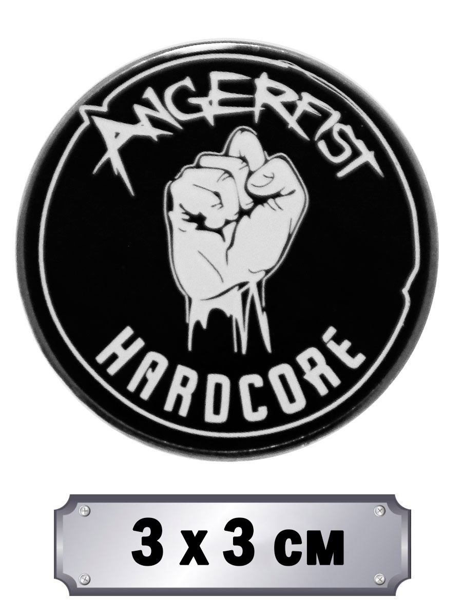 Значок Angerfist Hardcore - фото 1 - rockbunker.ru