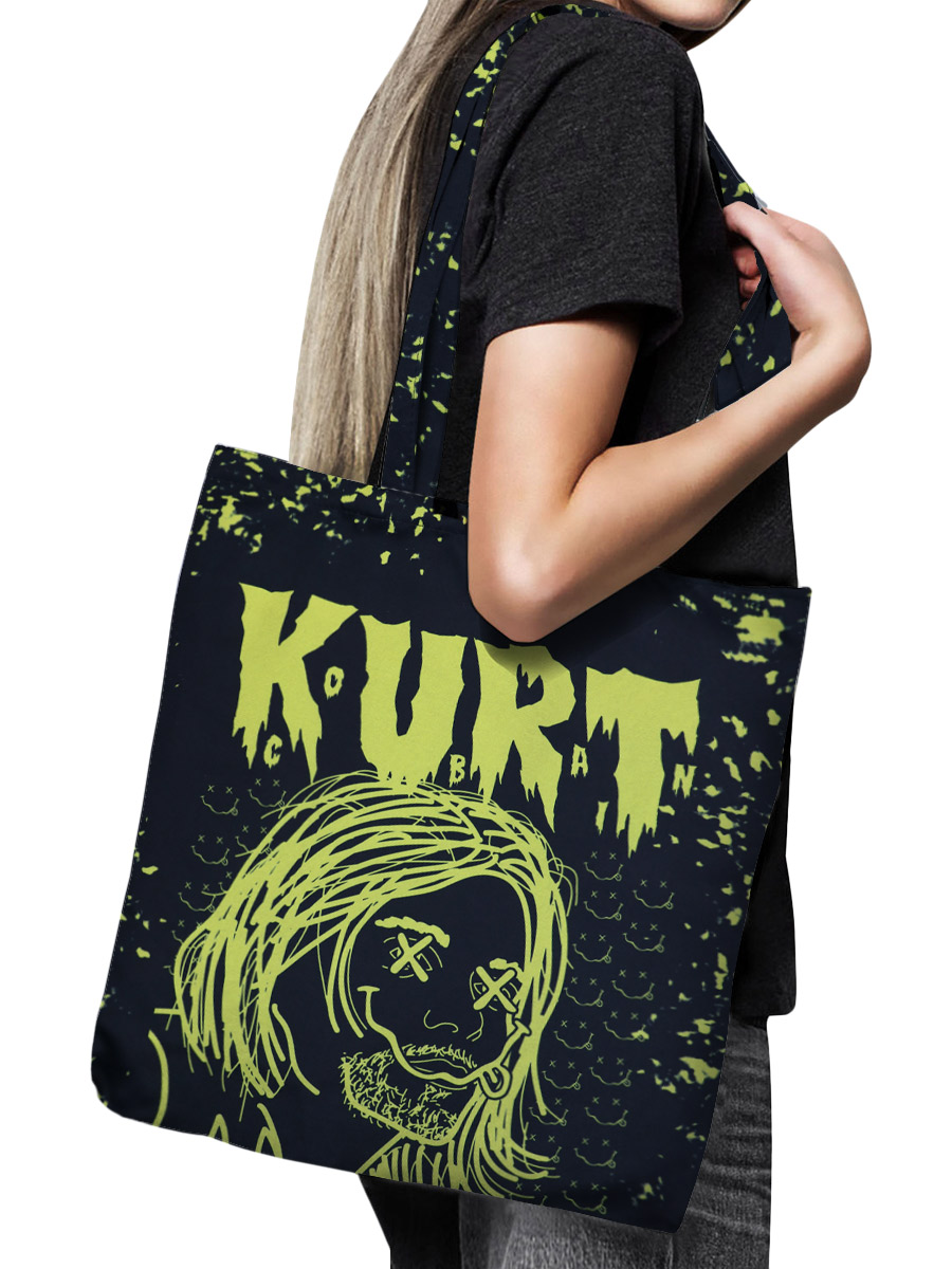 Сумка-шоппер 3D Kurt Cobain - фото 1 - rockbunker.ru