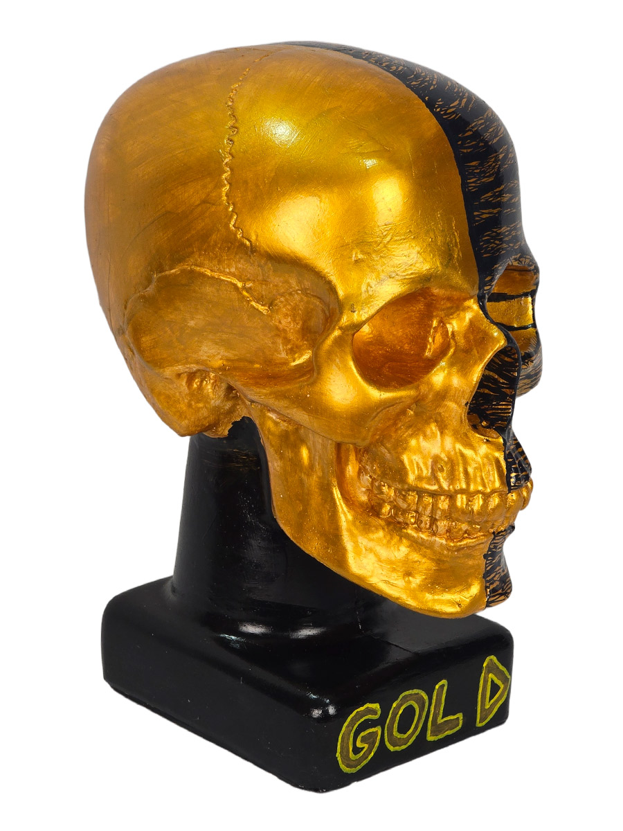 Череп Декоративный Gold - фото 1 - rockbunker.ru