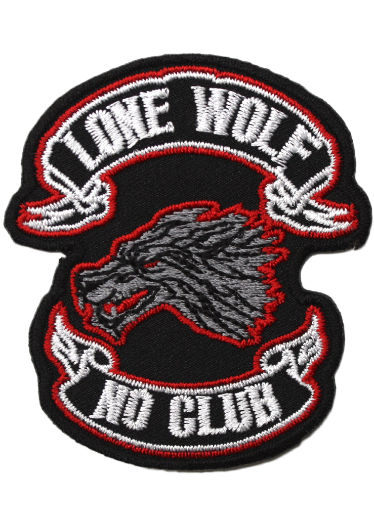 Термонашивка Lone wolf no club - фото 1 - rockbunker.ru