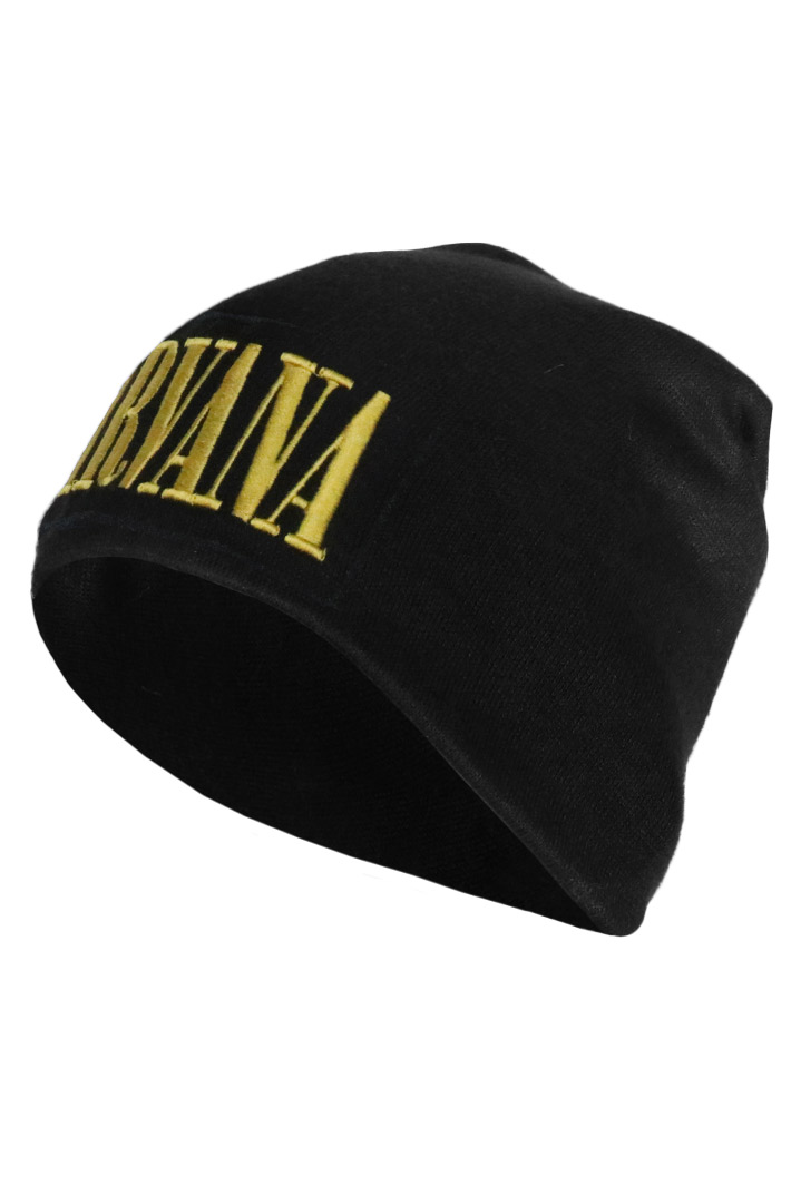 Шапка Rock Merch Nirvana с нашивкой - фото 1 - rockbunker.ru