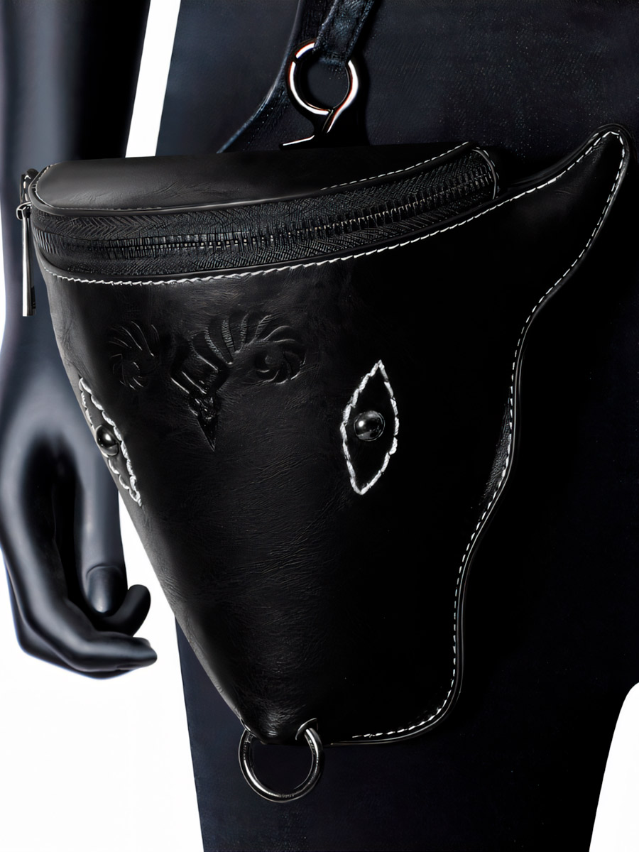 Подсумок Стимпанк Бык Черный - фото 1 - rockbunker.ru