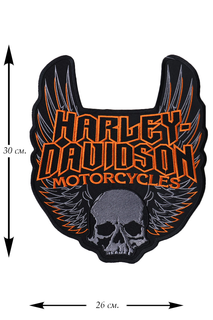 Нашивка с вышивкой Harley Davidson - фото 1 - rockbunker.ru