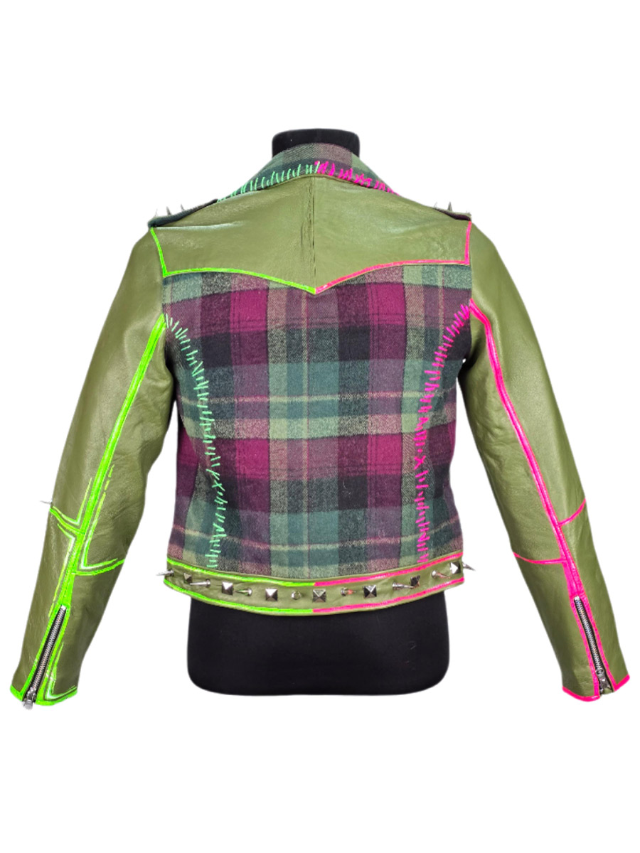 Куртка клетчатая кастомная Acid - фото 2 - rockbunker.ru