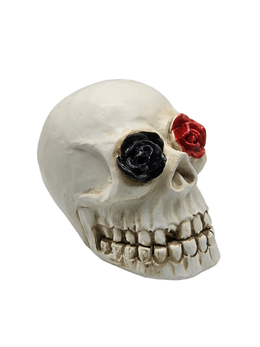 Светильник-ночник Череп Две розы - фото 1 - rockbunker.ru