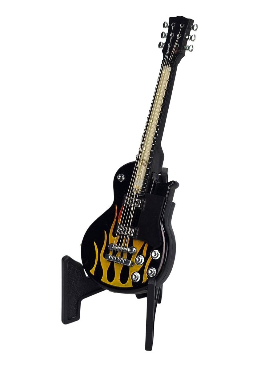 Зажигалка Гитара с пламенем - фото 1 - rockbunker.ru