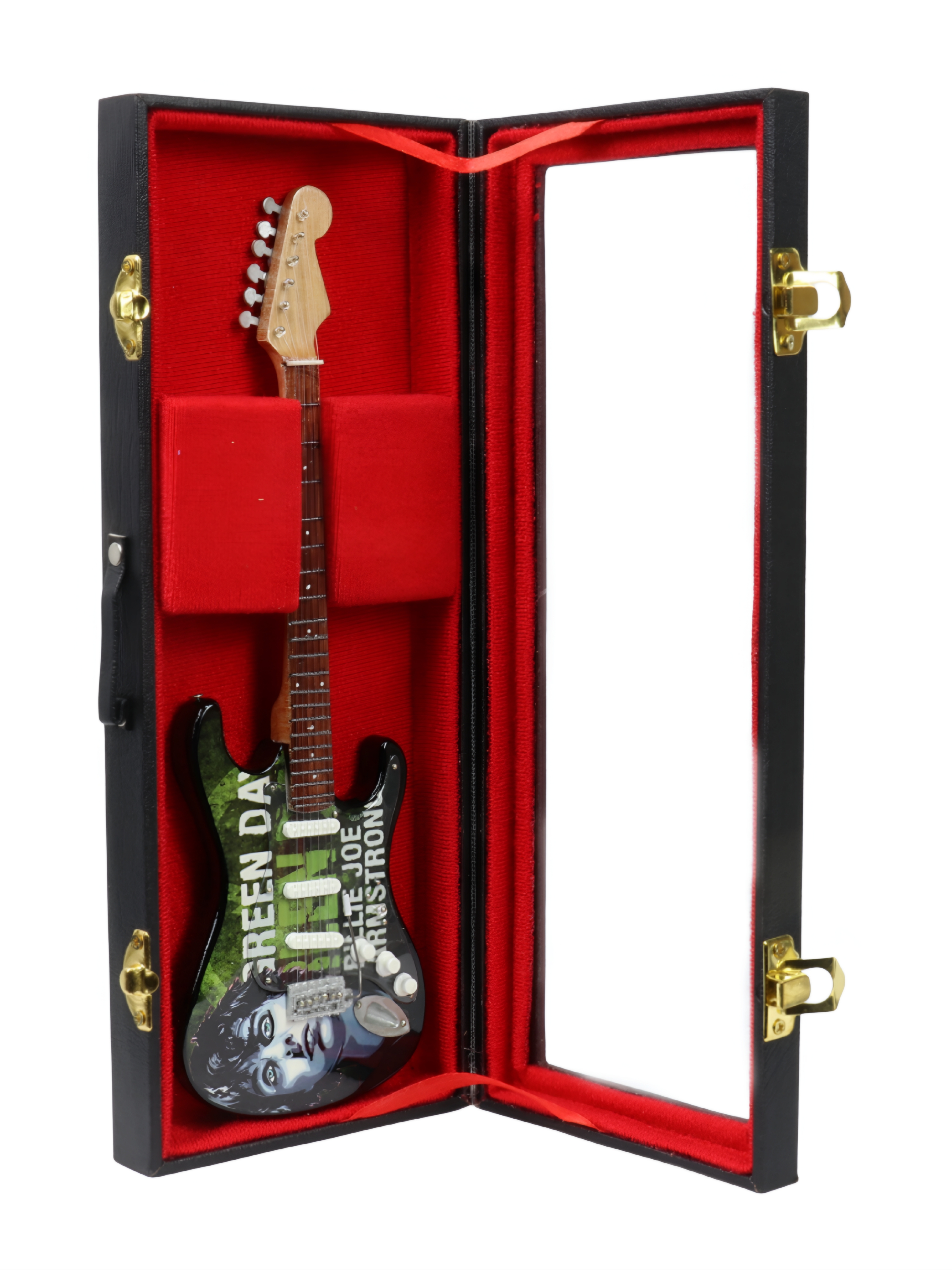 Сувенирная копия гитары в кейсе Green Day 3 - фото 1 - rockbunker.ru