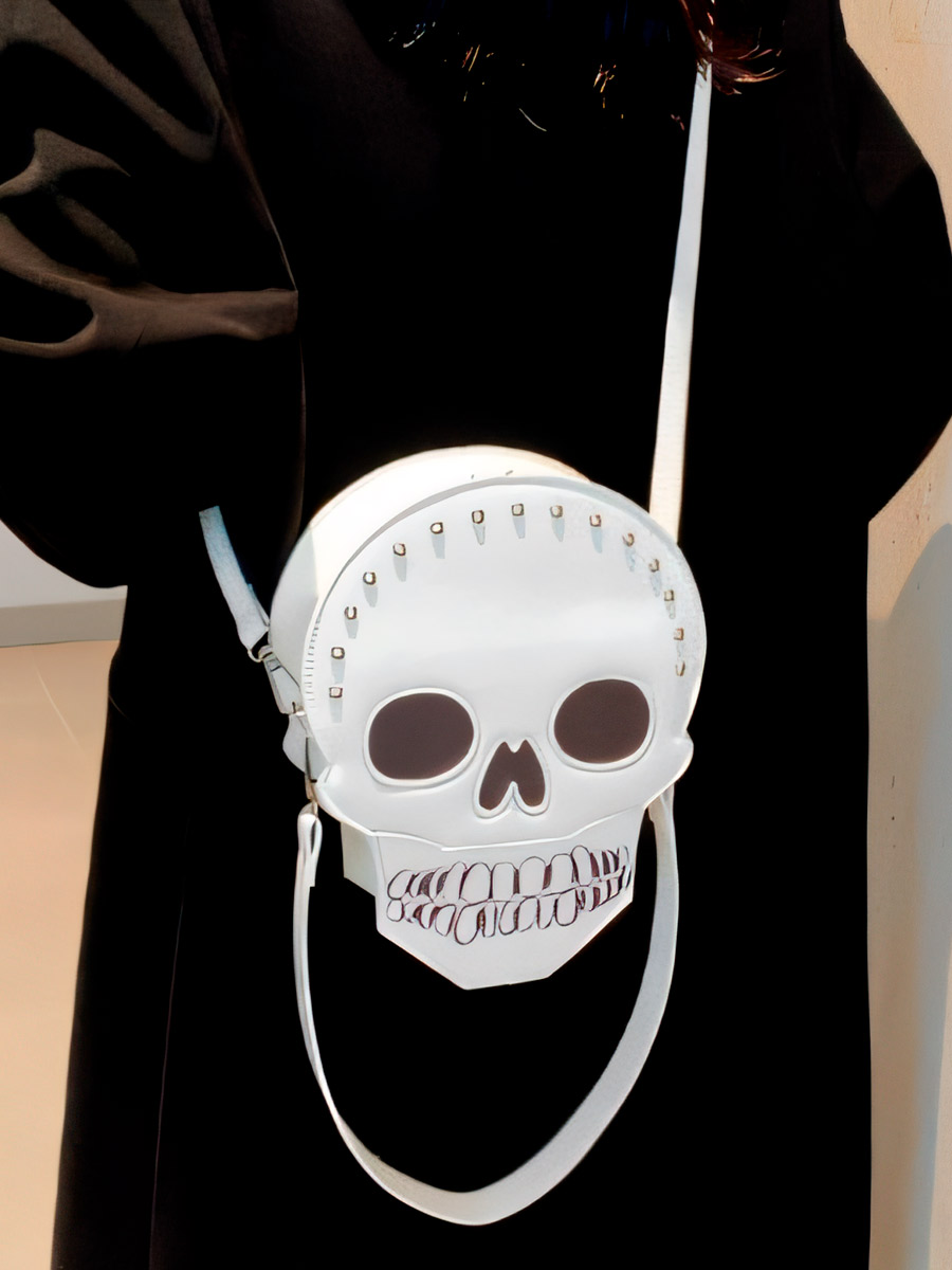 Сумка Белый Череп - фото 1 - rockbunker.ru