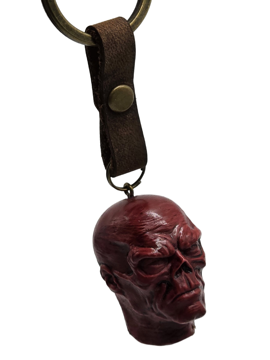 Брелок Красный Череп - фото 1 - rockbunker.ru