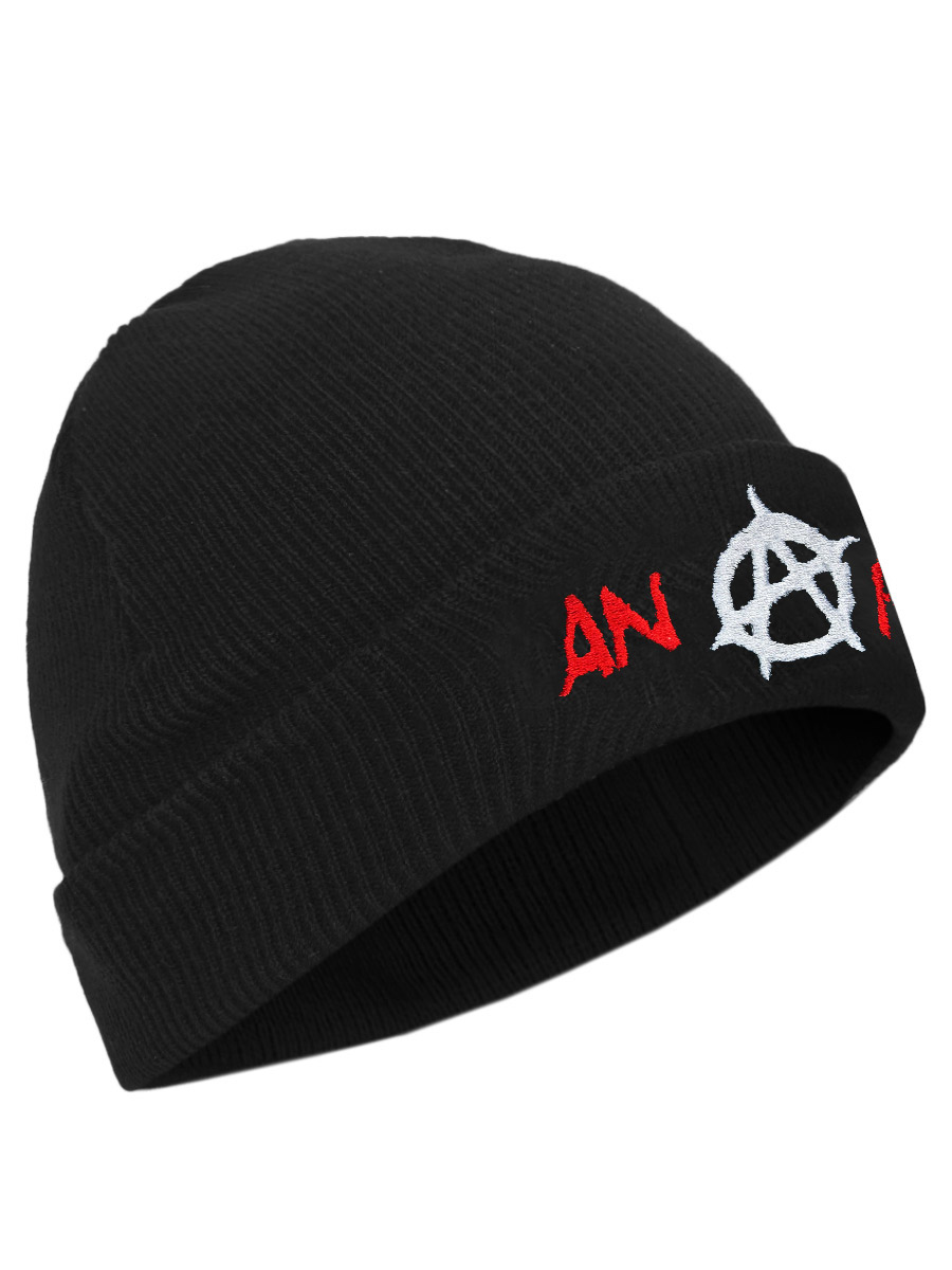 Шапка Rock Merch с отворотом Anarchy - фото 1 - rockbunker.ru