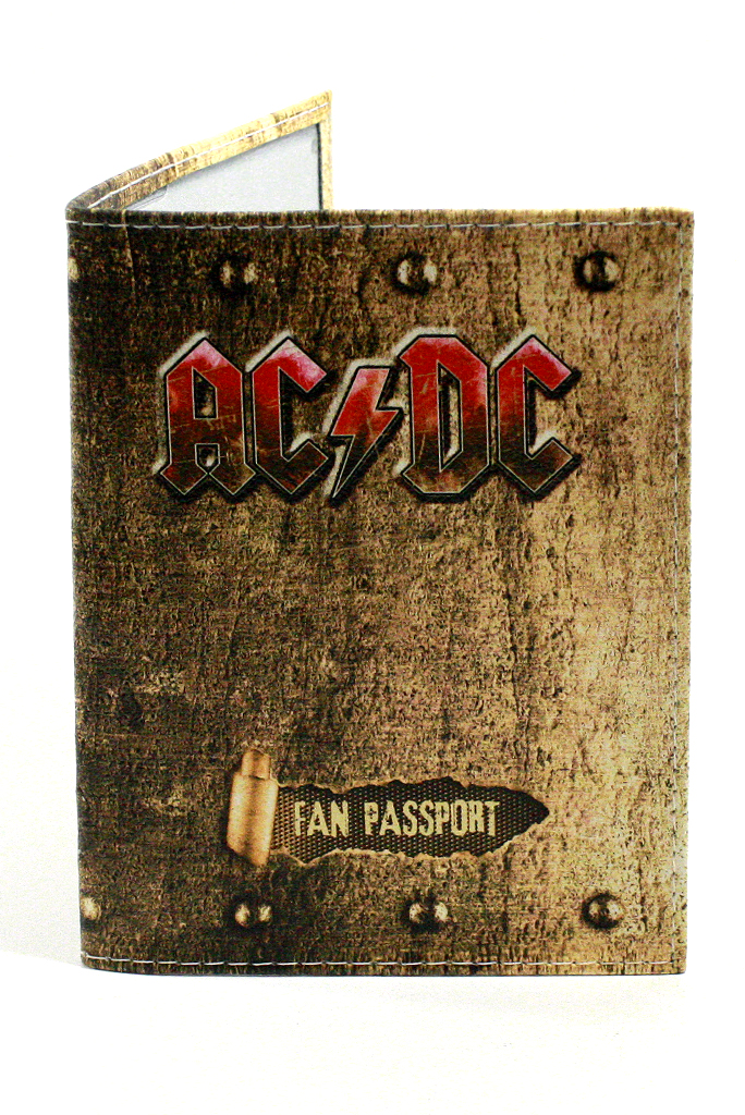 Обложка на паспорт RockMerch AC DC - фото 1 - rockbunker.ru
