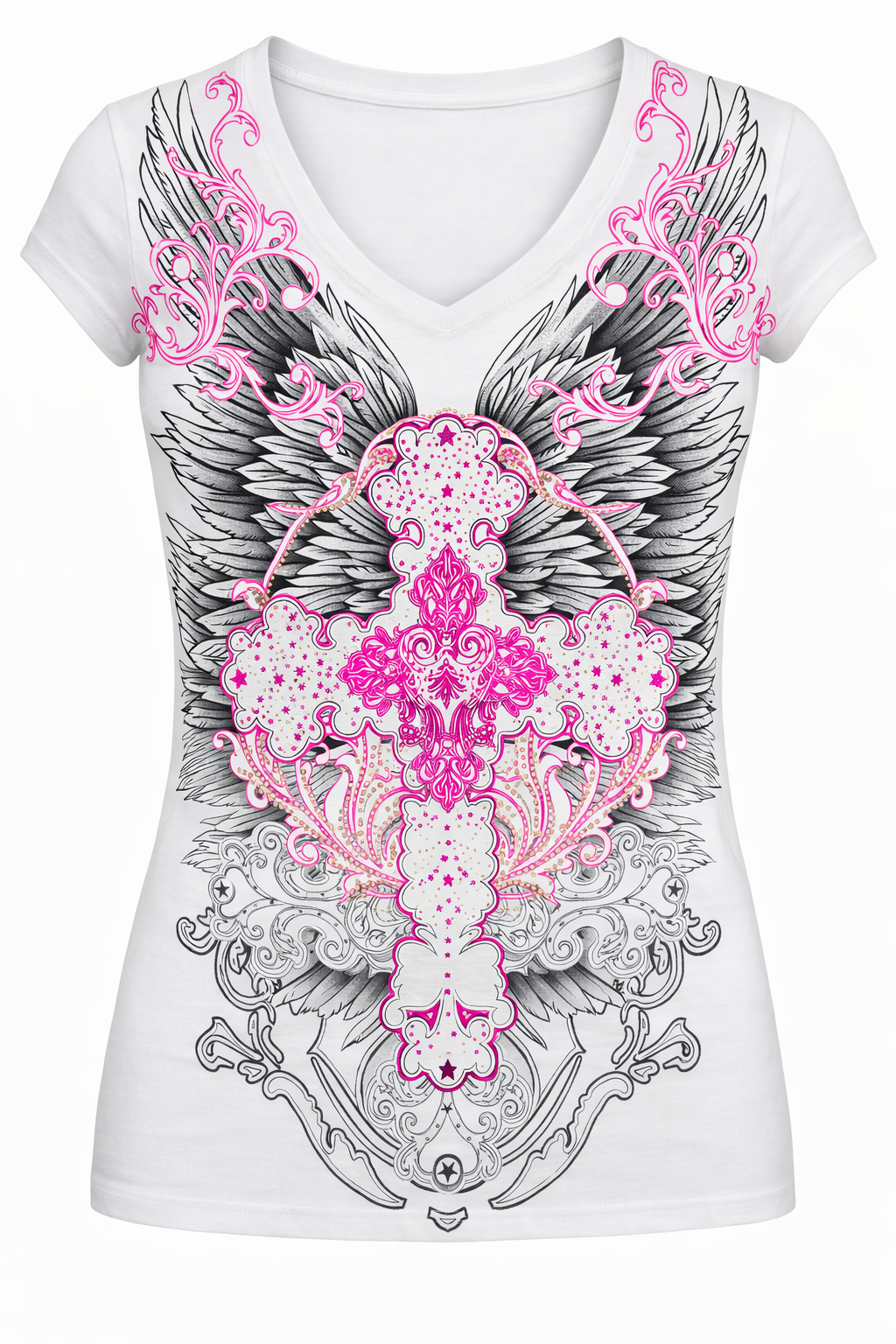 Футболка женская Xzavier AD263W-SE Throne Cross - фото 1 - rockbunker.ru