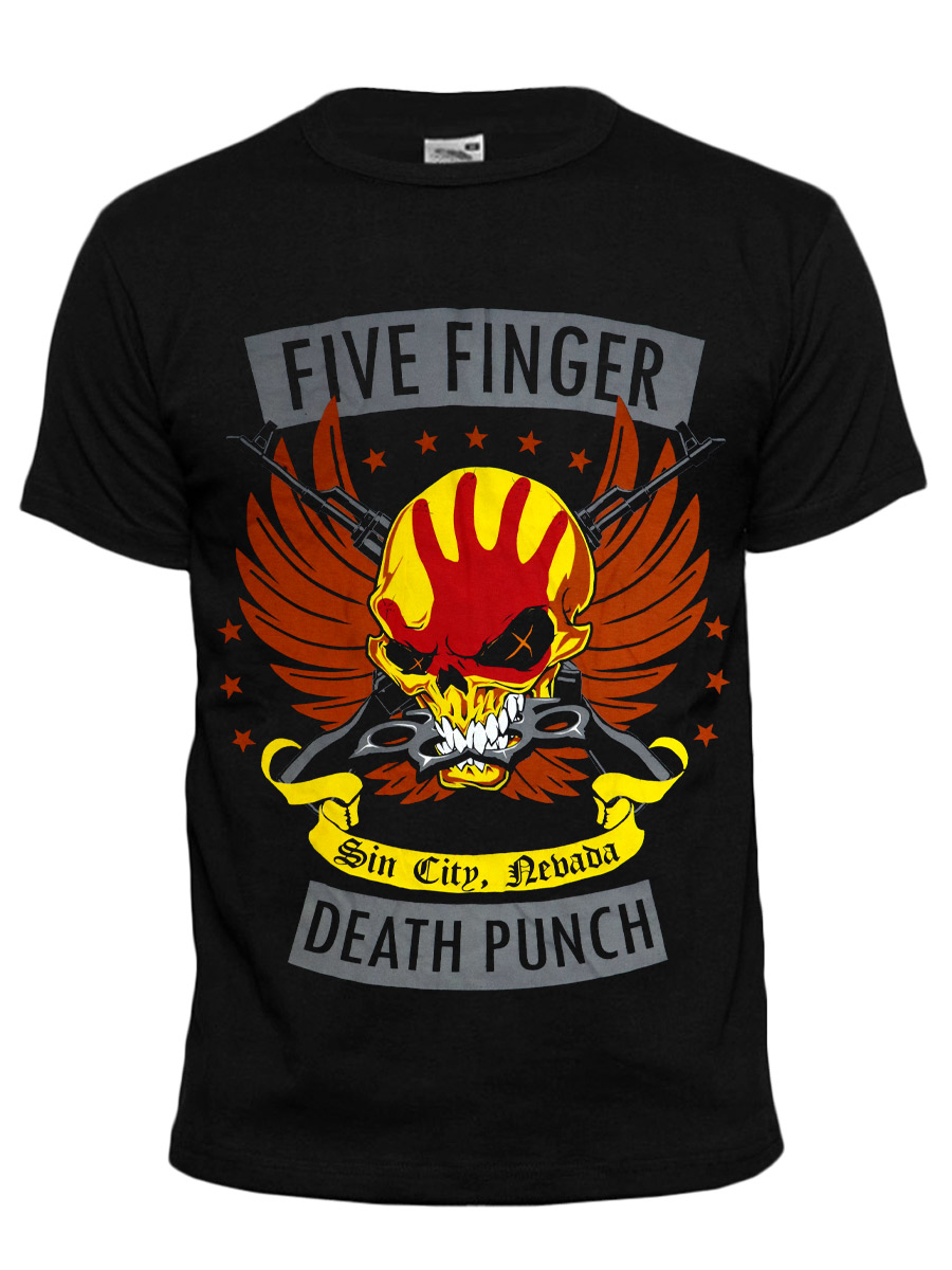 Футболка 5 Finger Death Punch - фото 1 - rockbunker.ru