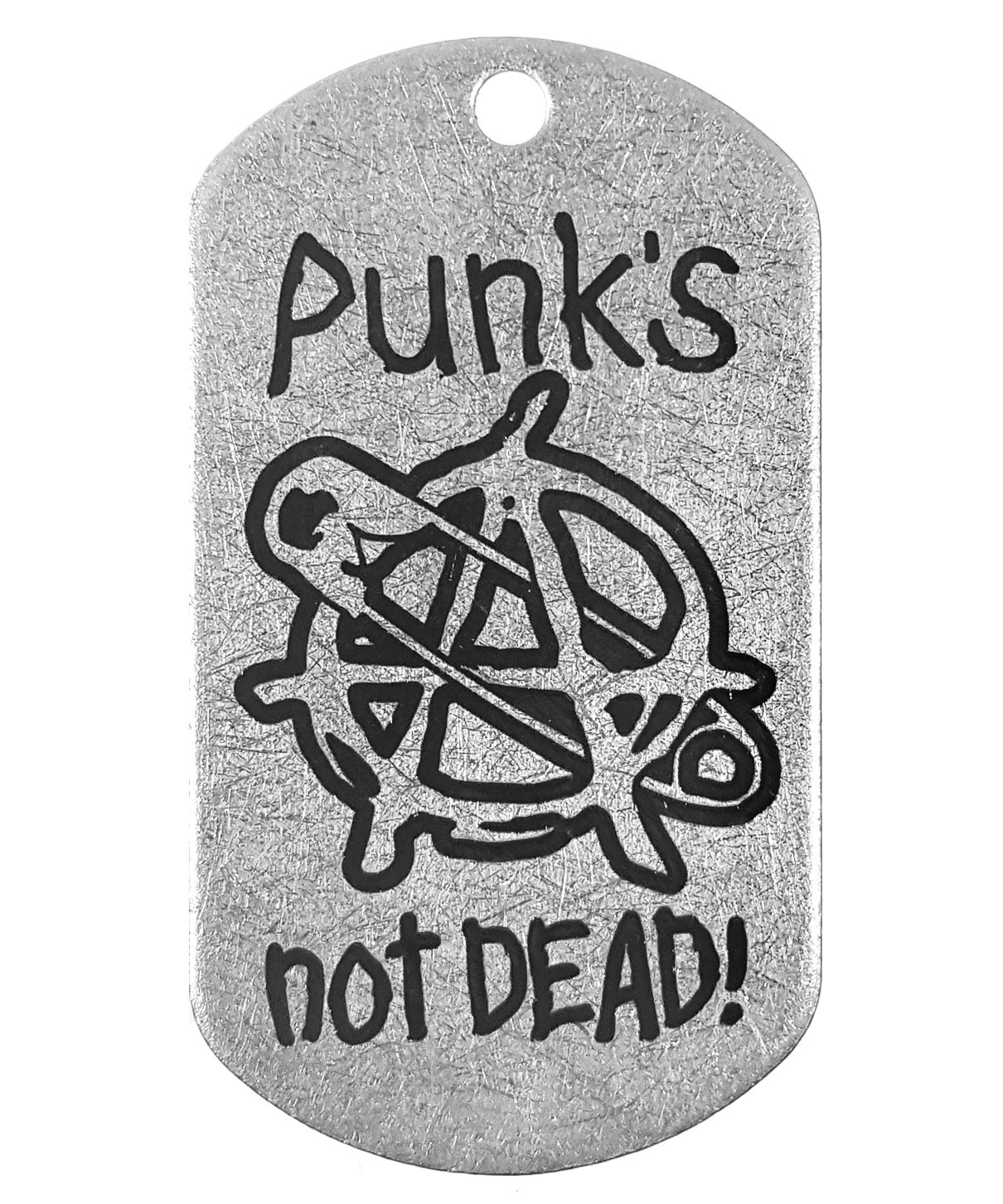 Жетон стальной Punks Not Dead - фото 1 - rockbunker.ru