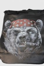 Торба Медведь с сигарой из кожзаменителя - фото 1 - rockbunker.ru