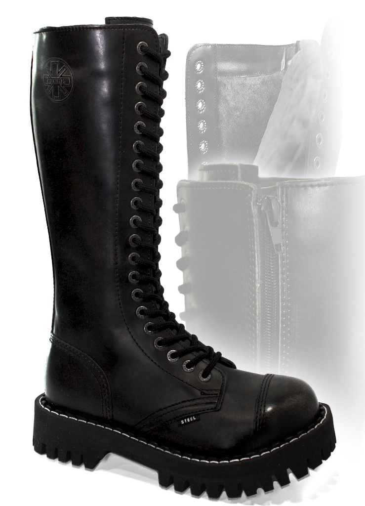 Зимние ботинки Steel на молнии 139-140 White-Black Z - фото 1 - rockbunker.ru