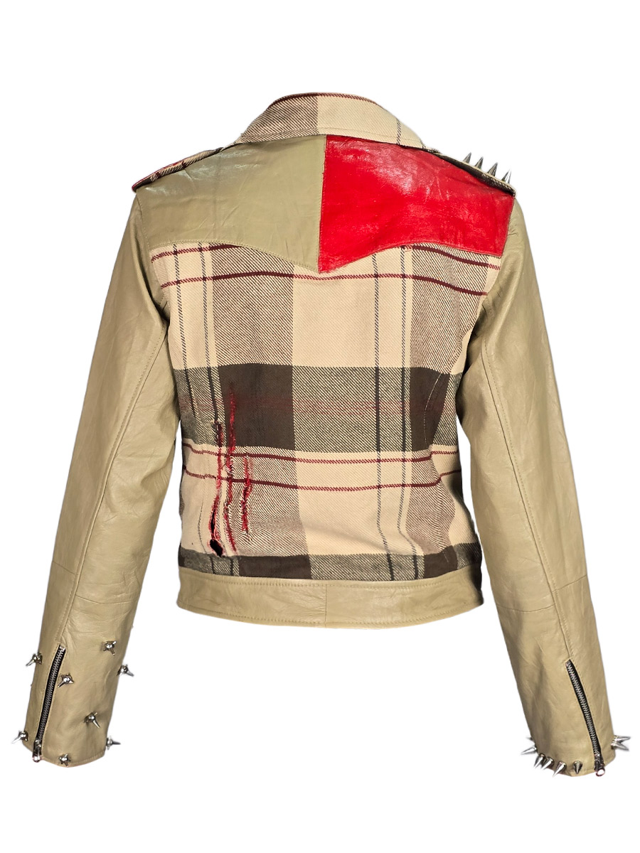 Куртка клетчатая кастомная Blood - фото 2 - rockbunker.ru