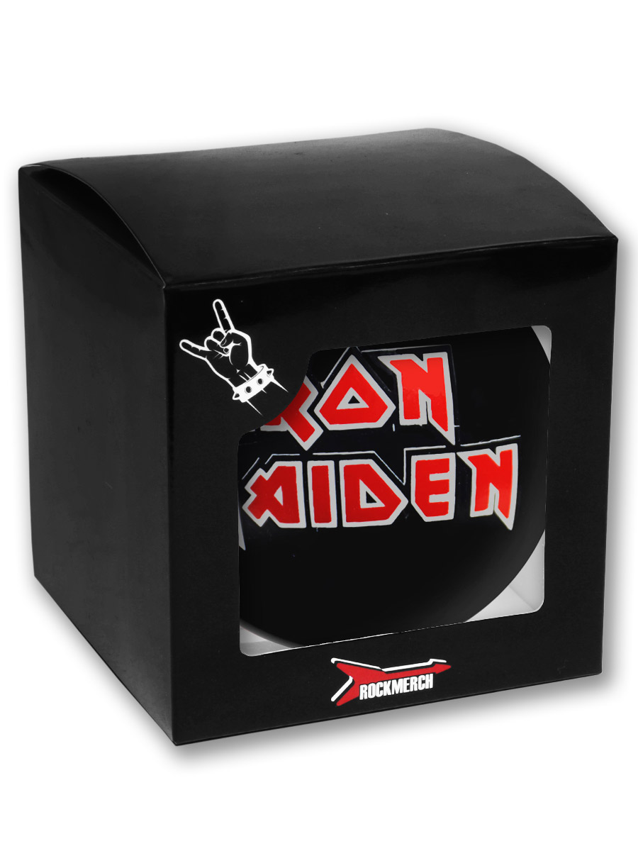 Елочный шар RockMerch Iron Maiden черный - фото 3 - rockbunker.ru