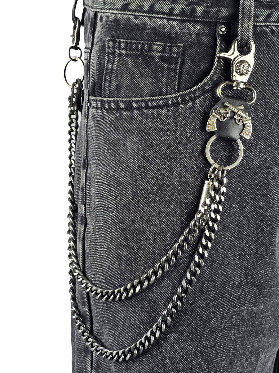 Цепь Декоративная Двойная Револьверы - фото 1 - rockbunker.ru