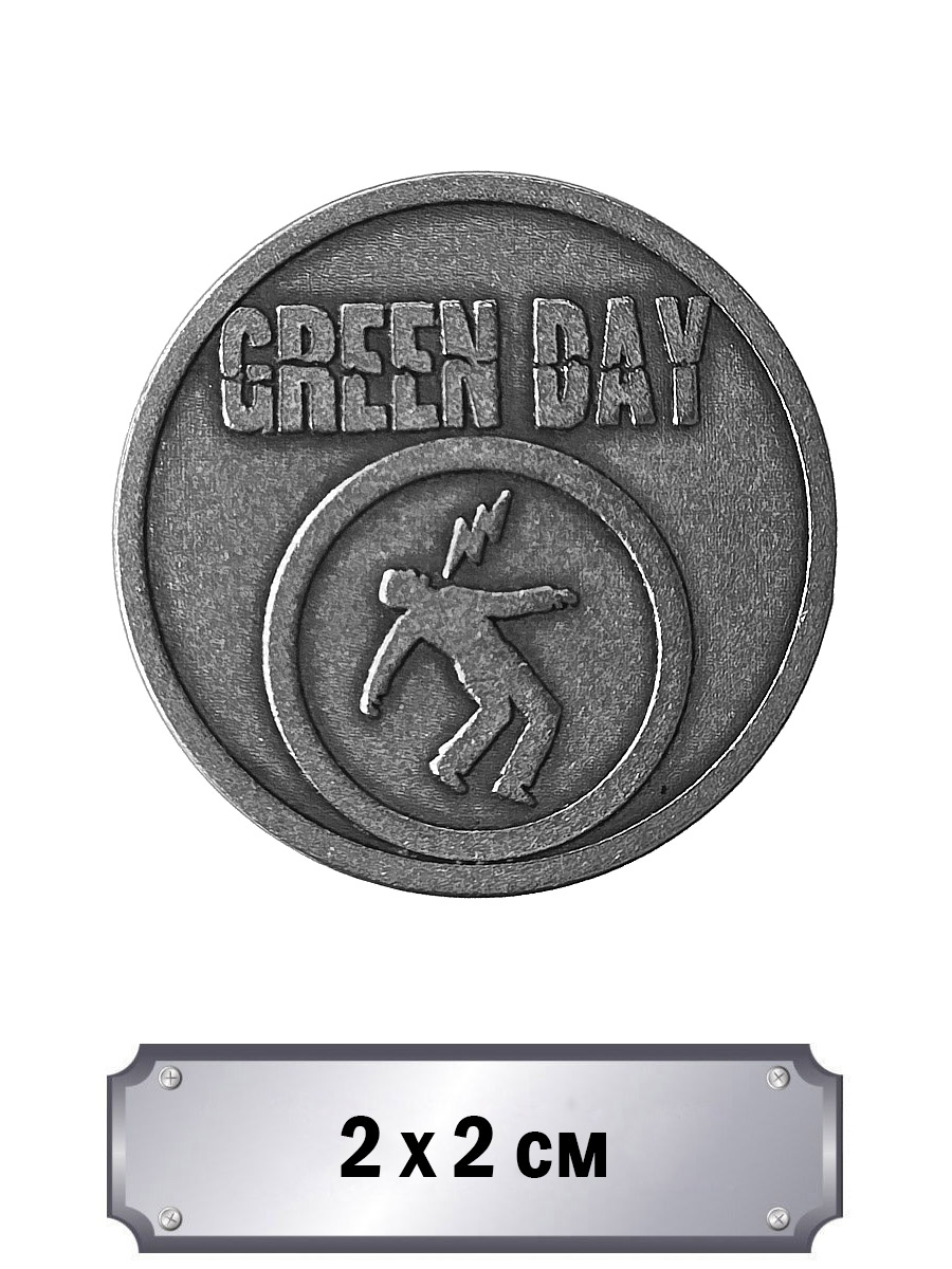 Значок с тиснением Green Day - фото 1 - rockbunker.ru