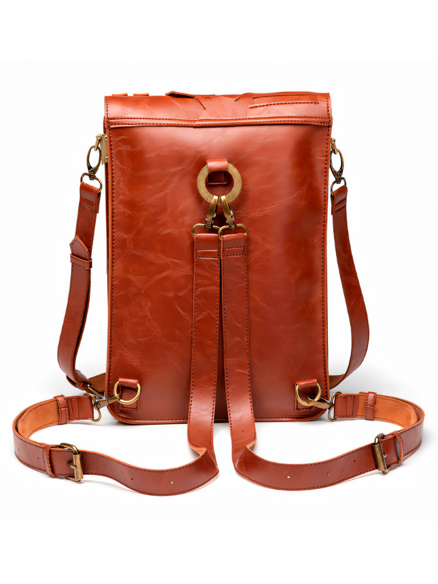 Рюкзак Стимпанк Шестеренки Коричневый - фото 2 - rockbunker.ru