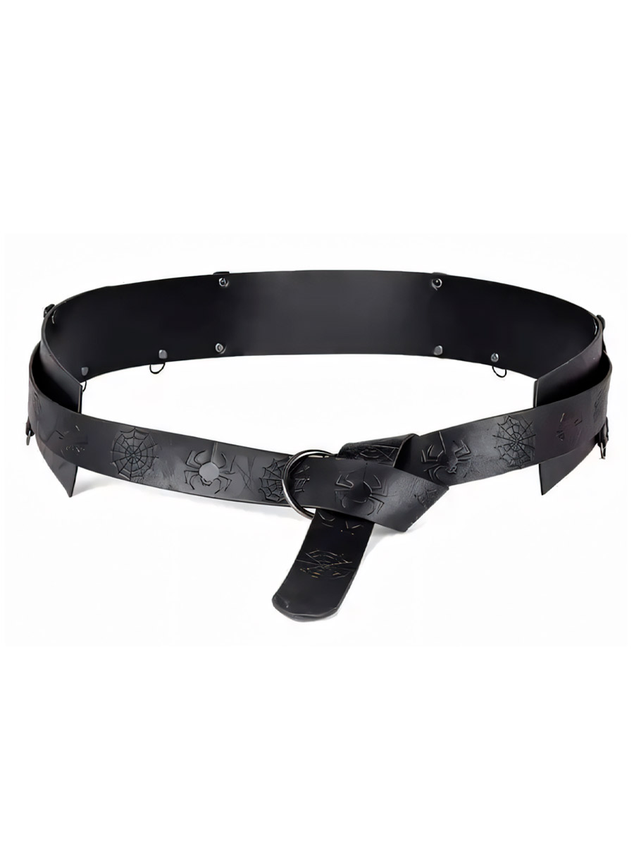 Ремень Стимпанк с Тиснением Паук - фото 1 - rockbunker.ru