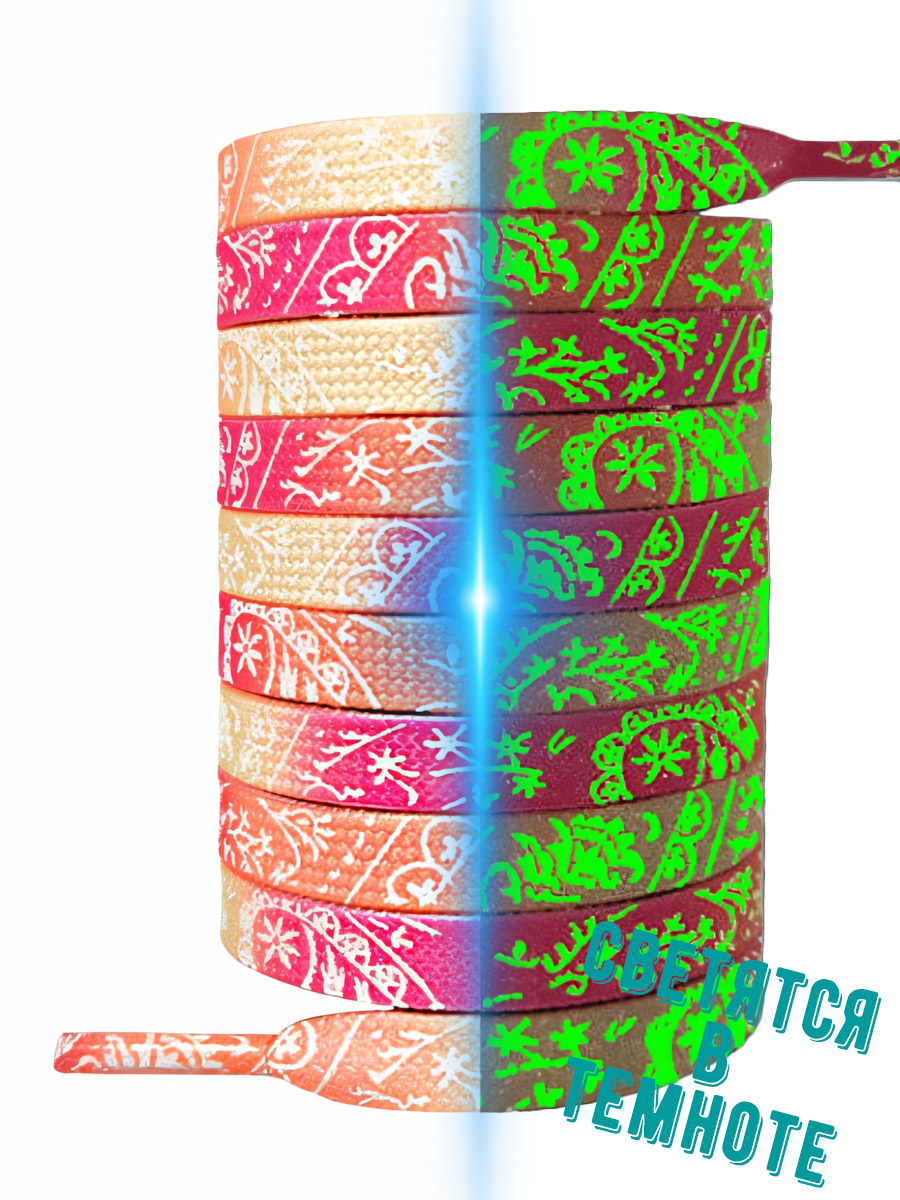 Шнурки 120 см. Светятся в Темноте - фото 1 - rockbunker.ru