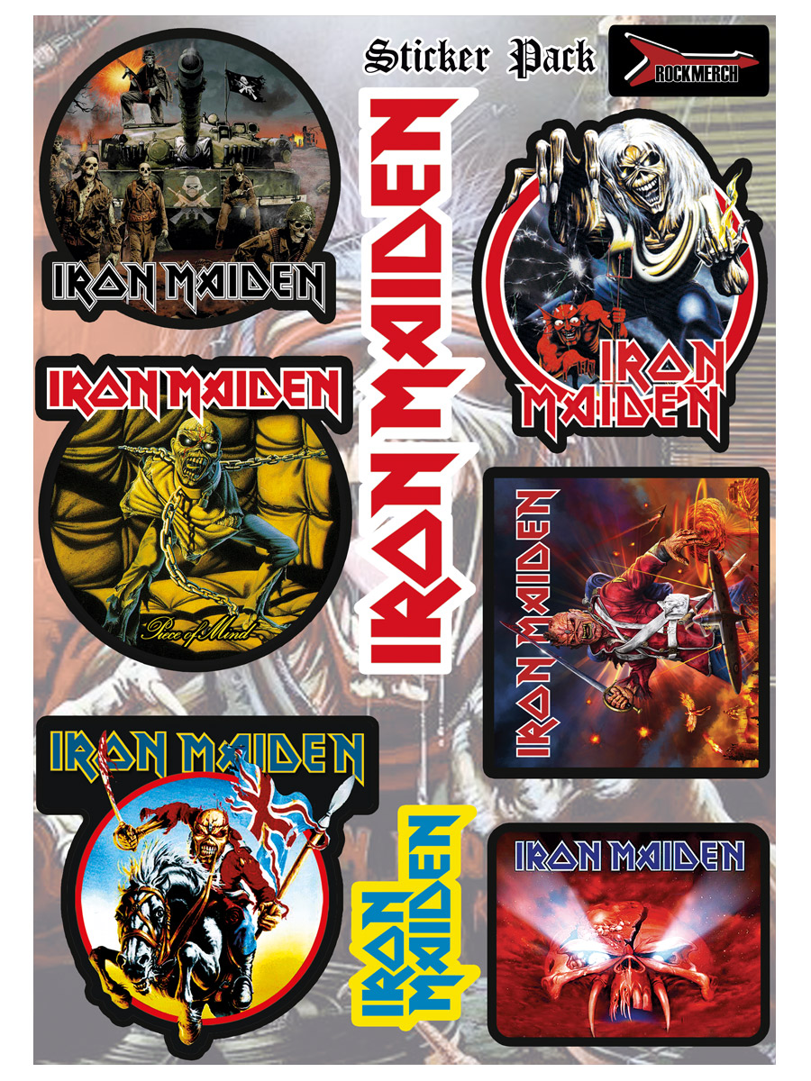 Стикерпак RockMerch Iron Maiden - фото 1 - rockbunker.ru