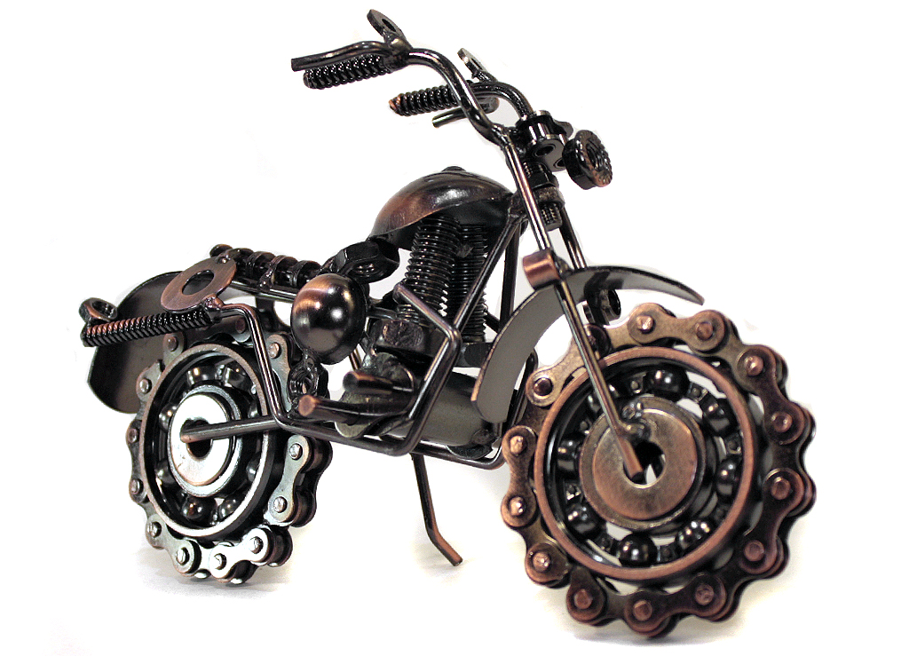 Сувенирная модель Мотоцикл ручной работы МРС022 - фото 2 - rockbunker.ru