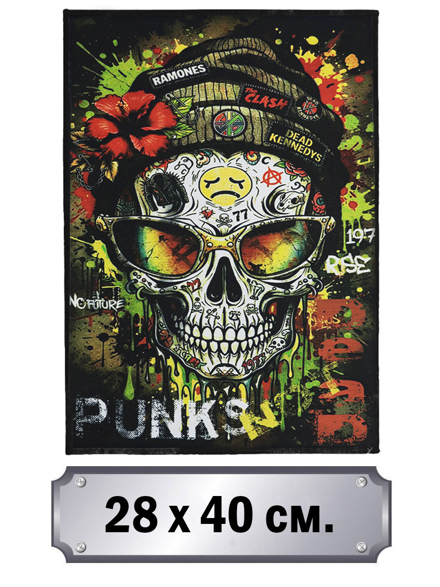 Нашивка на спину RockMerch Punks Not Dead - фото 2 - rockbunker.ru