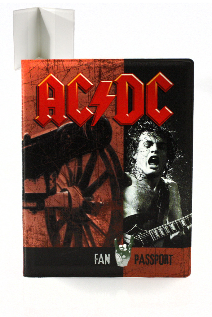 Обложка на паспорт RockMerch AC DC - фото 1 - rockbunker.ru
