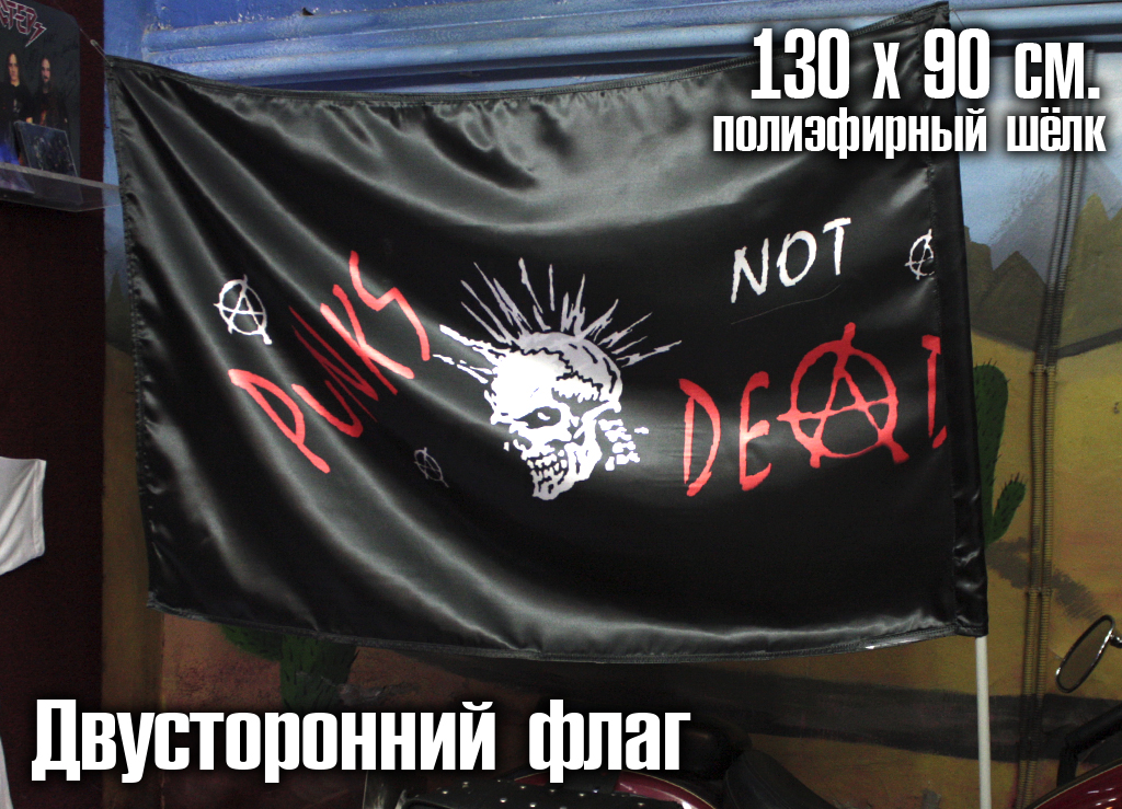 Флаг двусторонний Punks not Dead - фото 3 - rockbunker.ru