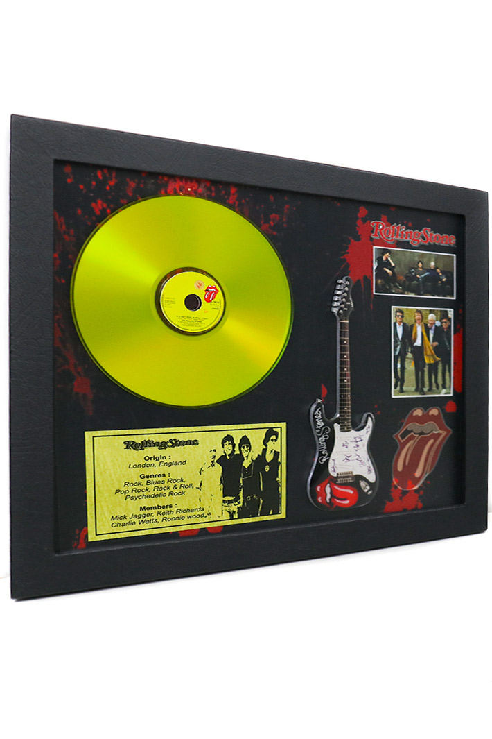 Сувенирный набор золотой диск The Rolling Stones - фото 2 - rockbunker.ru