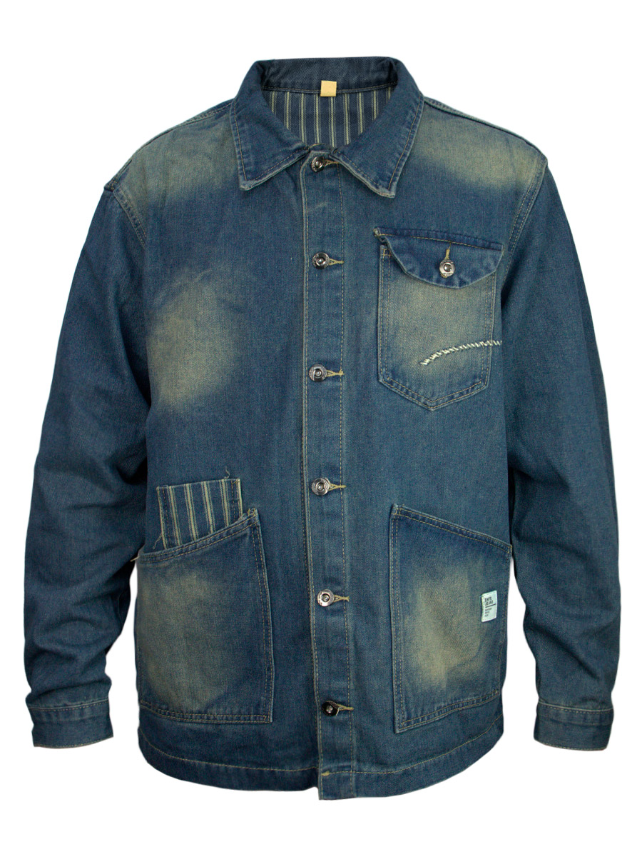 Куртка Джинсовая Синяя - фото 1 - rockbunker.ru