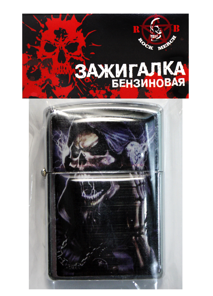 Зажигалка RockMerch Смерть в Наушниках - фото 2 - rockbunker.ru