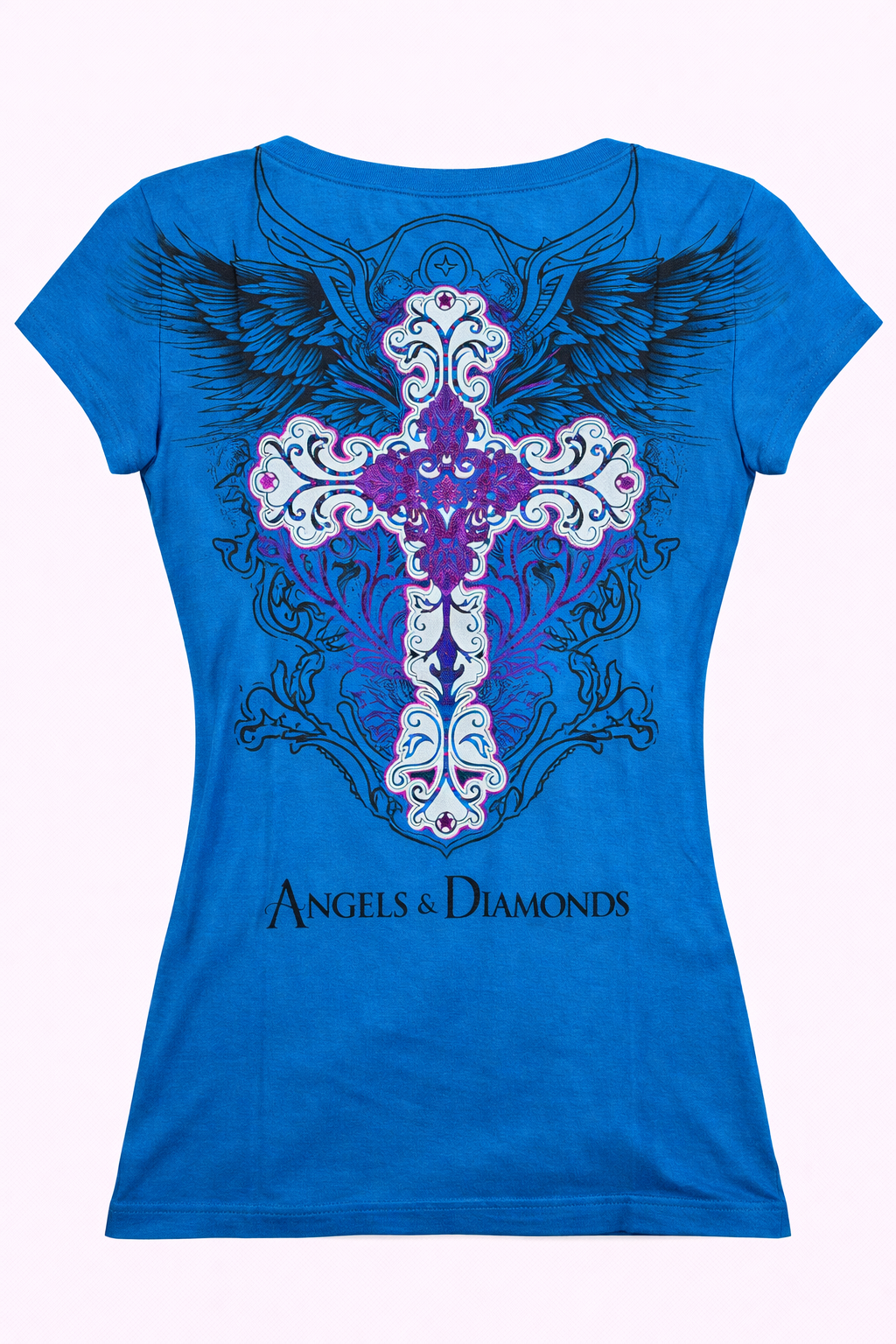 Футболка женская Xzavier AD263BL-SE Throne Cross - фото 2 - rockbunker.ru