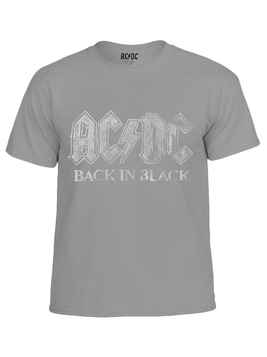 Футболка AC DC бежевая - фото 1 - rockbunker.ru