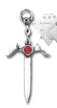 Серьга Alchemy Gothic E139 Crystal Dagger - фото 1 - rockbunker.ru