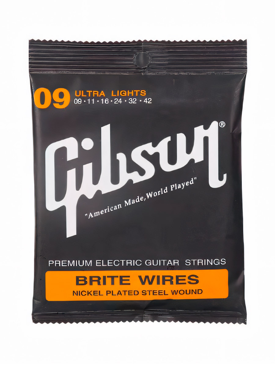 Струны для электрогттары Gibson seg-700ul BRITE WIRES, 9-42 - фото 1 - rockbunker.ru