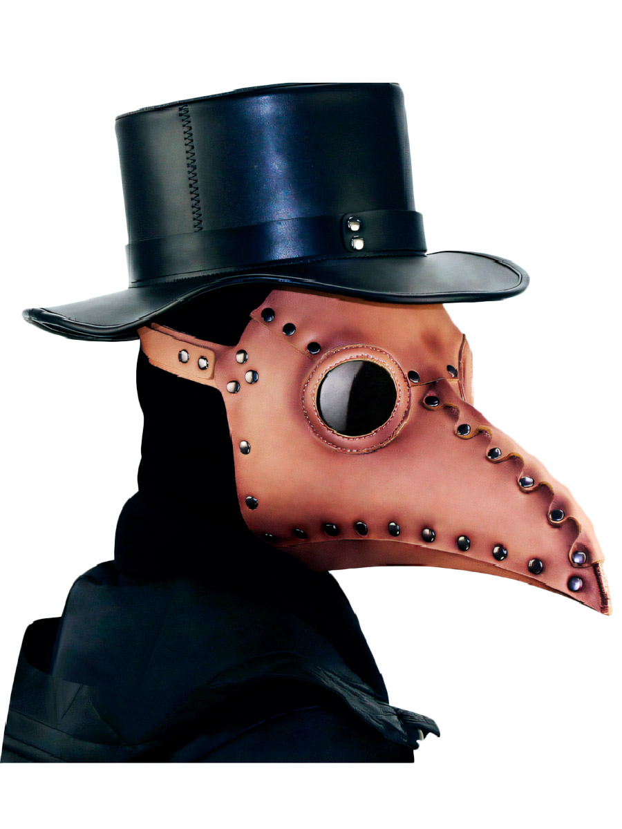 Маска Стимпанк Чумной Доктор Розовая - фото 1 - rockbunker.ru