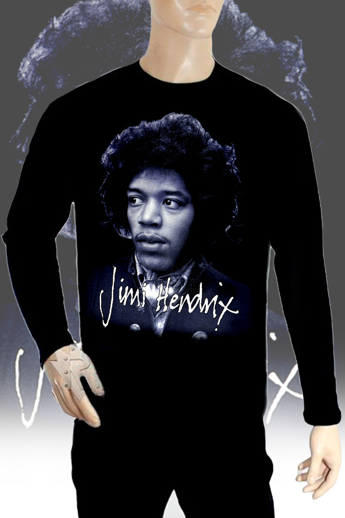 Лонгслив Hot Rock Jimmi Hendrix - фото 1 - rockbunker.ru