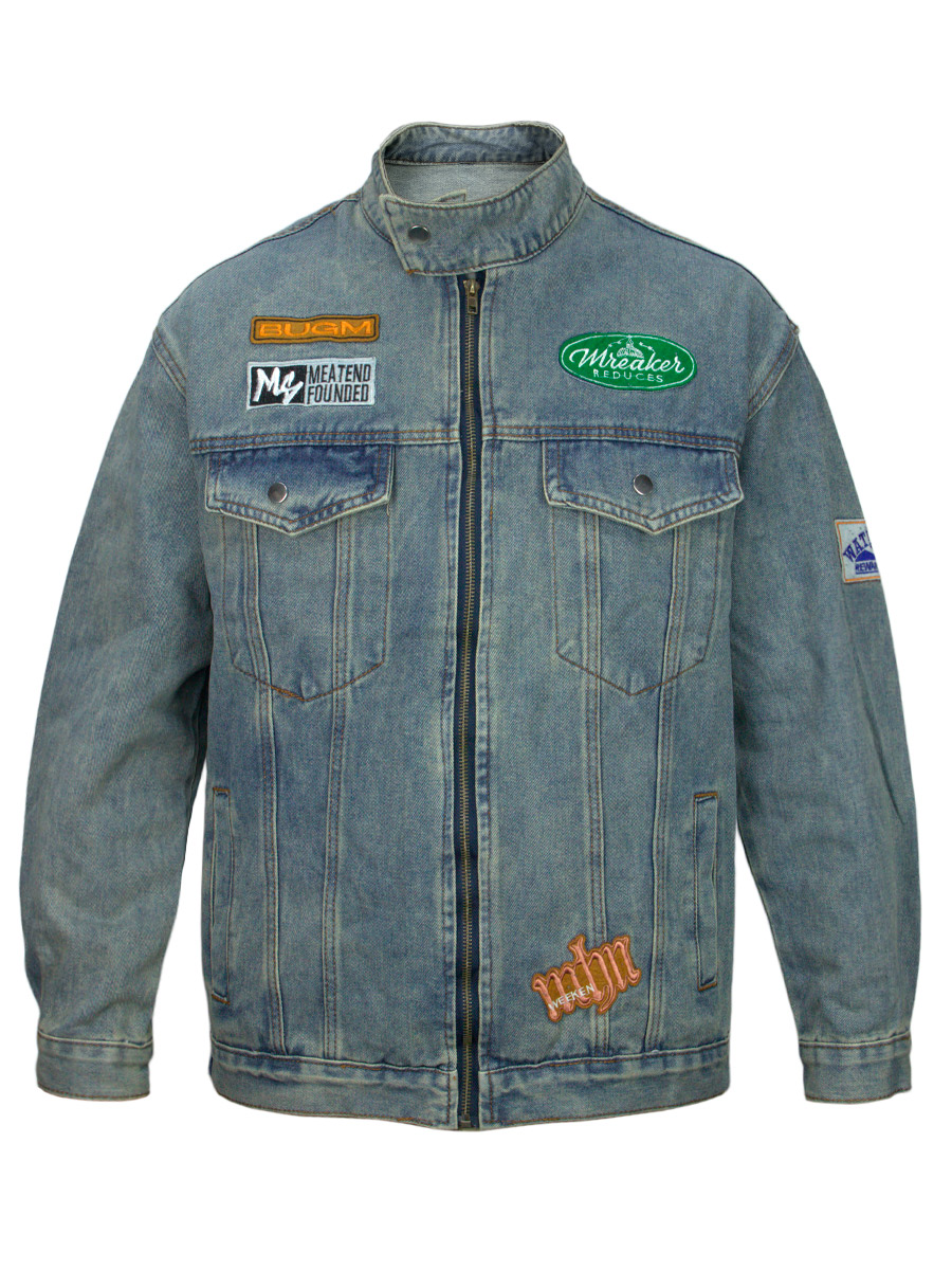 Куртка Джинсовая с Нашивками - фото 1 - rockbunker.ru