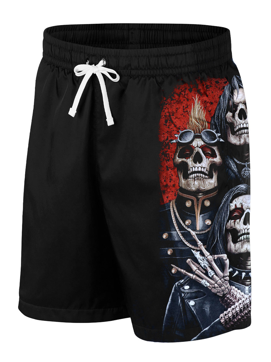 Шорты Скелеты - фото 1 - rockbunker.ru