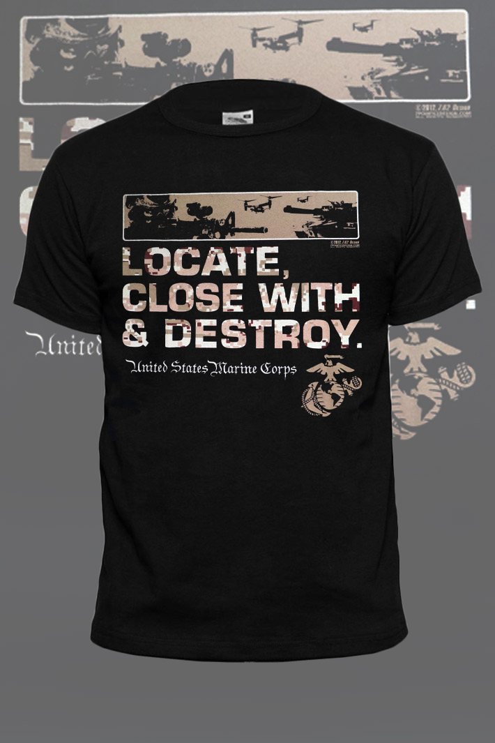 Футболка Locate, Close With & Destroy - фото 1 - rockbunker.ru