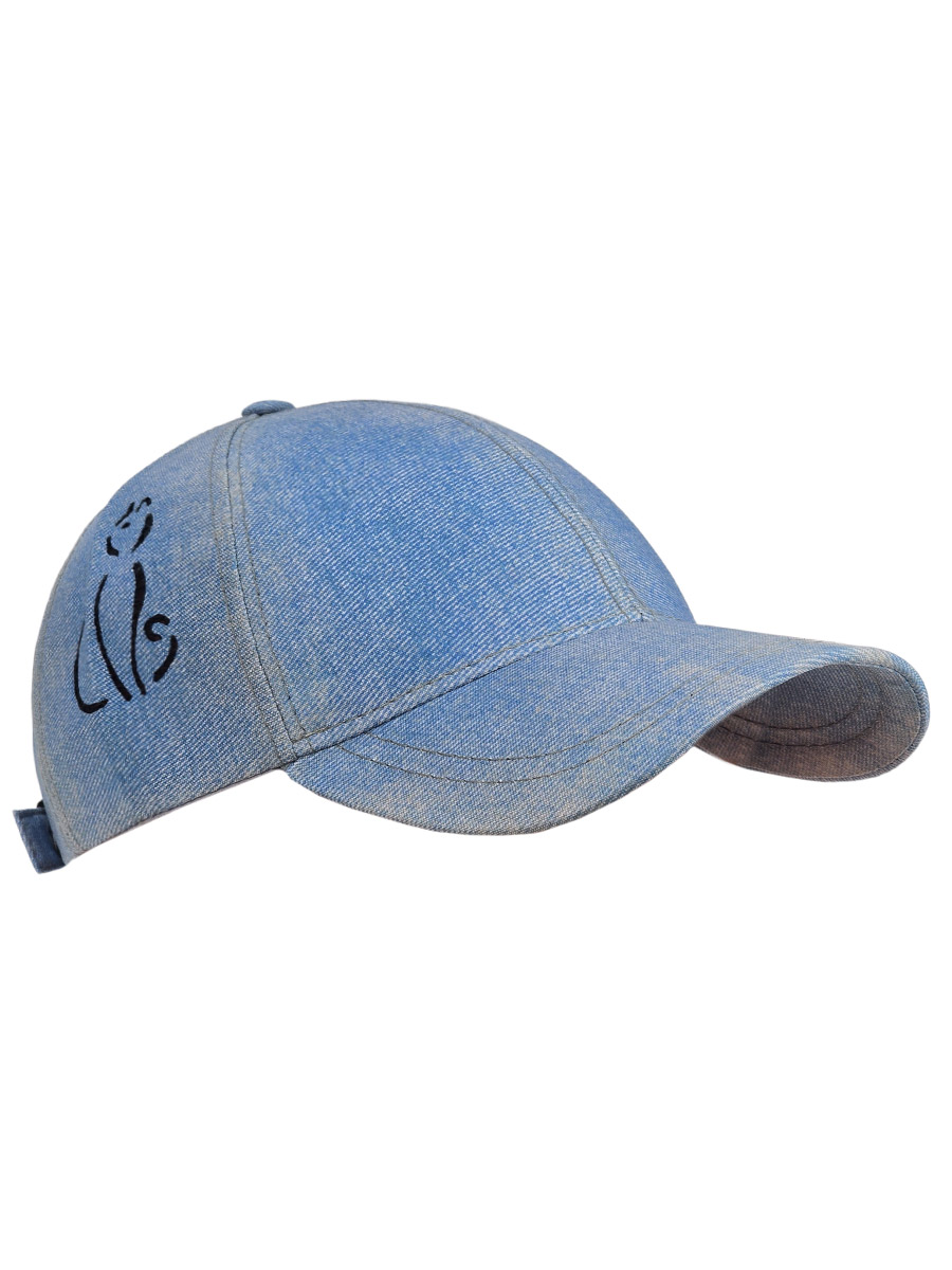 Бейсболка Denim Кошка - фото 1 - rockbunker.ru