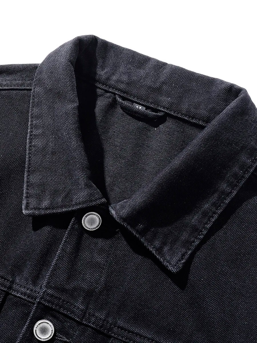 Куртка Джинсовая с Вышивкой на Спине - фото 3 - rockbunker.ru