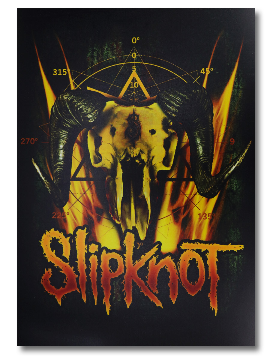 Плакат пластиковый Slipknot Scull - фото 1 - rockbunker.ru