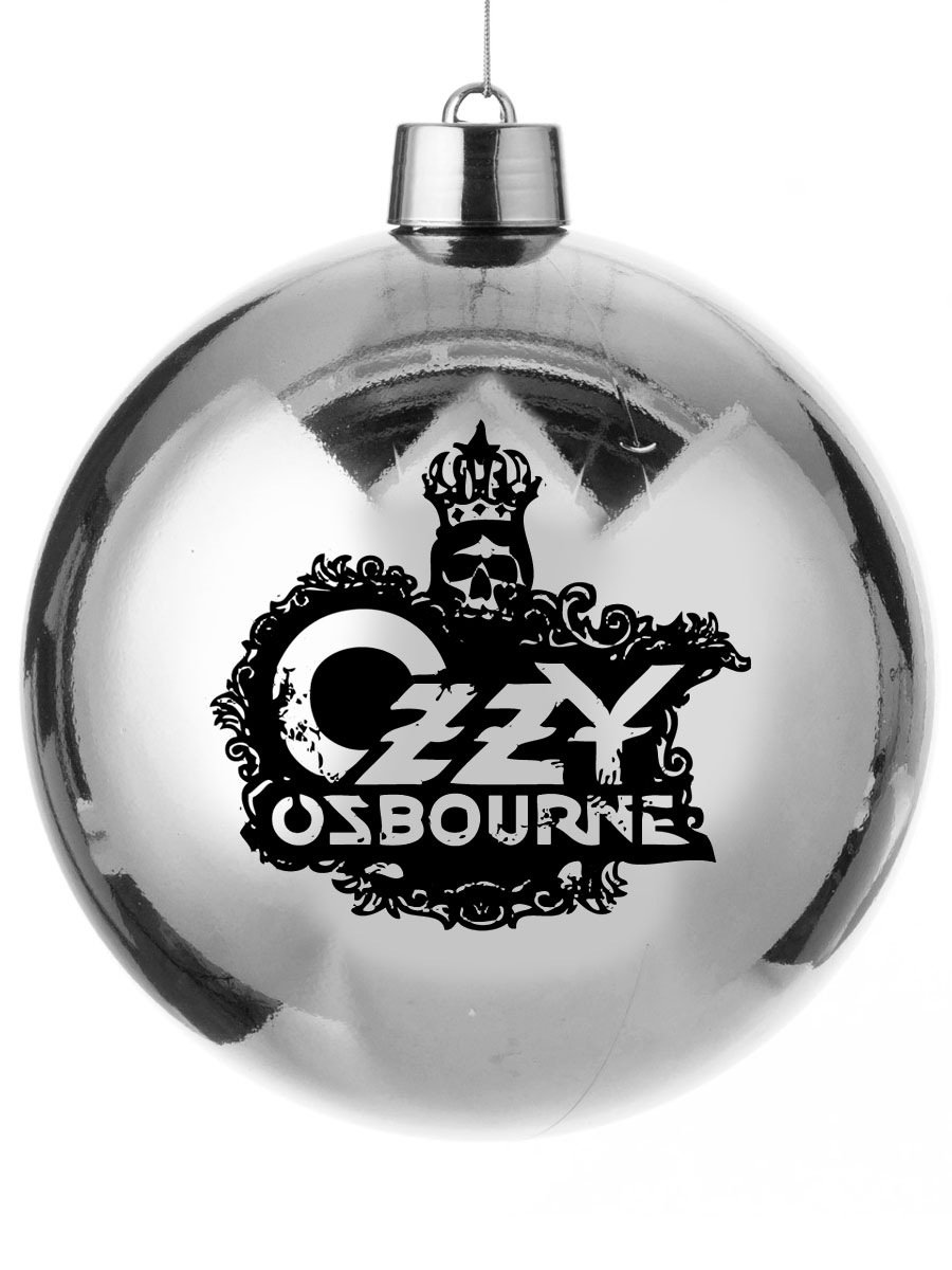 Елочный шар RockMerch Ozzy Osbourne серебряный - фото 1 - rockbunker.ru