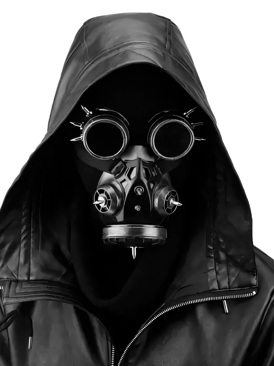 Респиратор с Очками. Набор Серебристый - фото 1 - rockbunker.ru